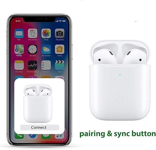 Miniatura 4 de Funda de carga de repuesto compatible con AirPods 1 2, funda de carga para AirPods de 1ª/2ª generación solo con botón de sincronización de