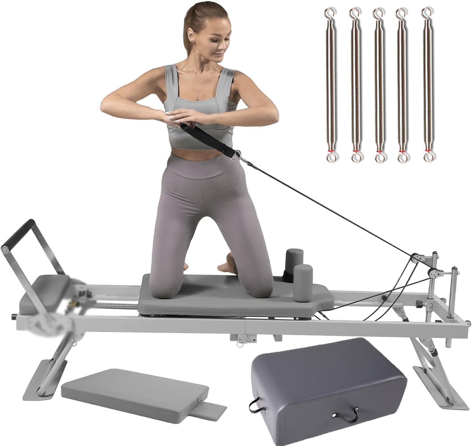 Reformer Pilates Pieghevole LINTRY - Per Allenamento Casa, Portata 136kg