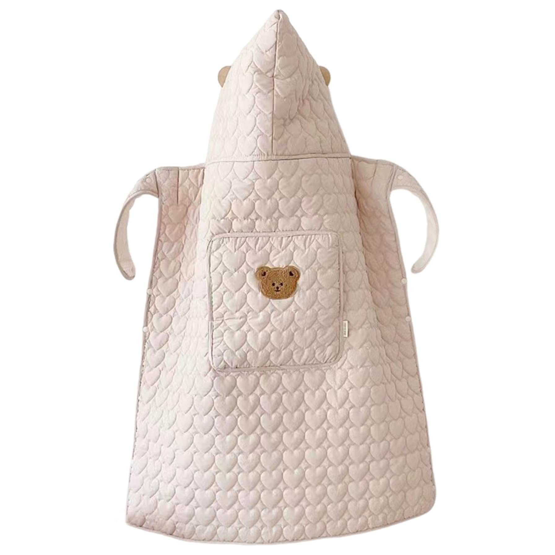Funda para portabebés Portabebés cálido a prueba de viento para invierno Manta para cochecito con patrón de corazón lindo con bolsillo Funda para asiento de automóvil infantil suave y gruesa para.