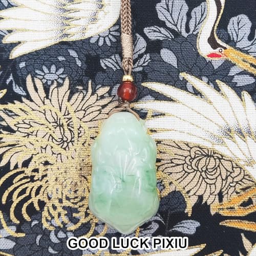 Handmade Natural Jade Stone Pendant Necklace – Healing Jewelry with Chakra Energy, Attract Wealth, Luck & Health, Spiritual Unisex Gift for Prosperity (Good Luck Pixiu)4