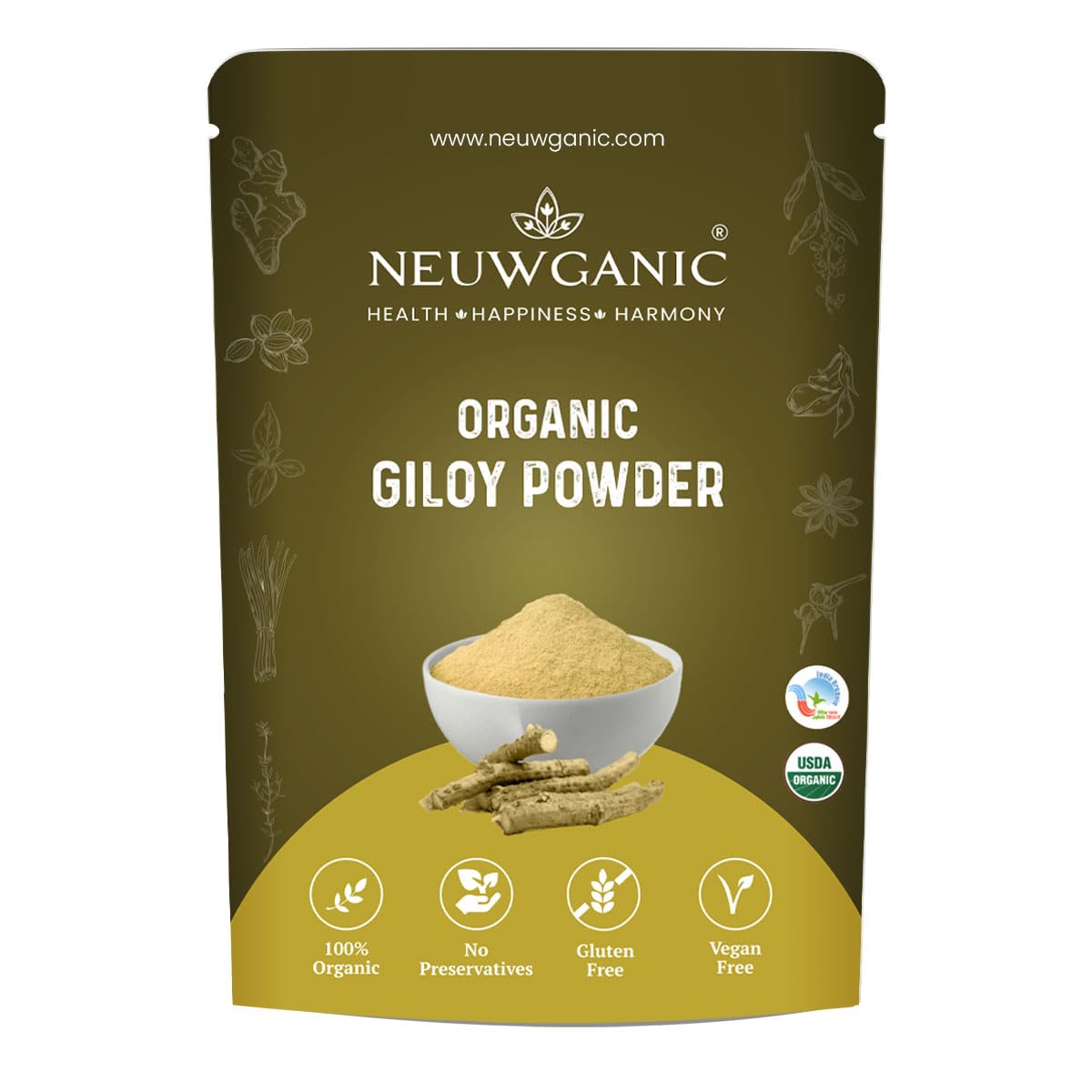 Neuwganic Giloy Powder (Stem) 200g | Use for Reducing Inflammation, Detoxifying Body, Improving Liver Function, Regulates Blood Sugar-image-36
