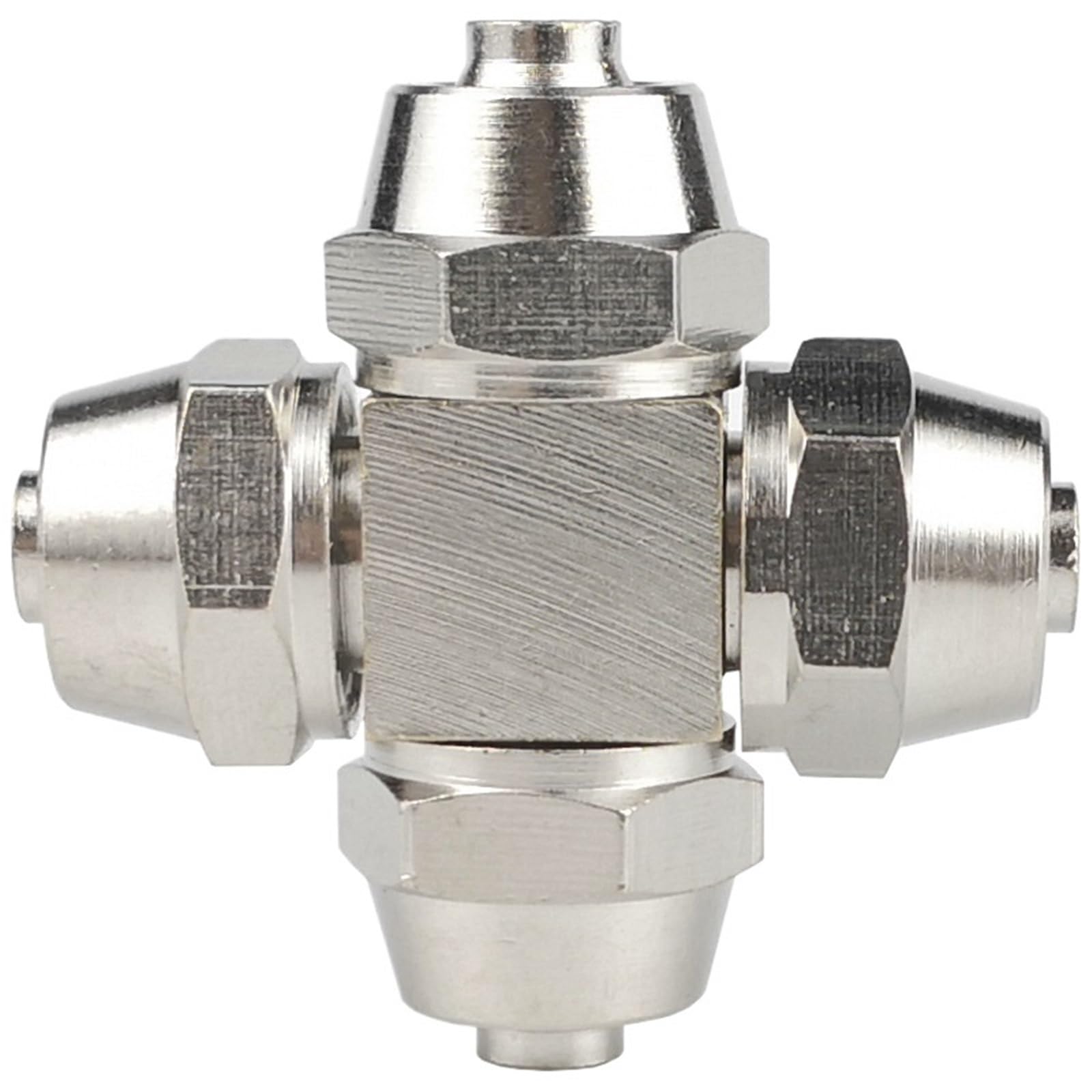 Px pneumatique quatre voies connecteur à torsion rapide écrou de blocage croisé tuyau d'air Pza4/6/8Mm/10/12 compresseur 1 pièces(Quicktwistfour-wayPZA4)
