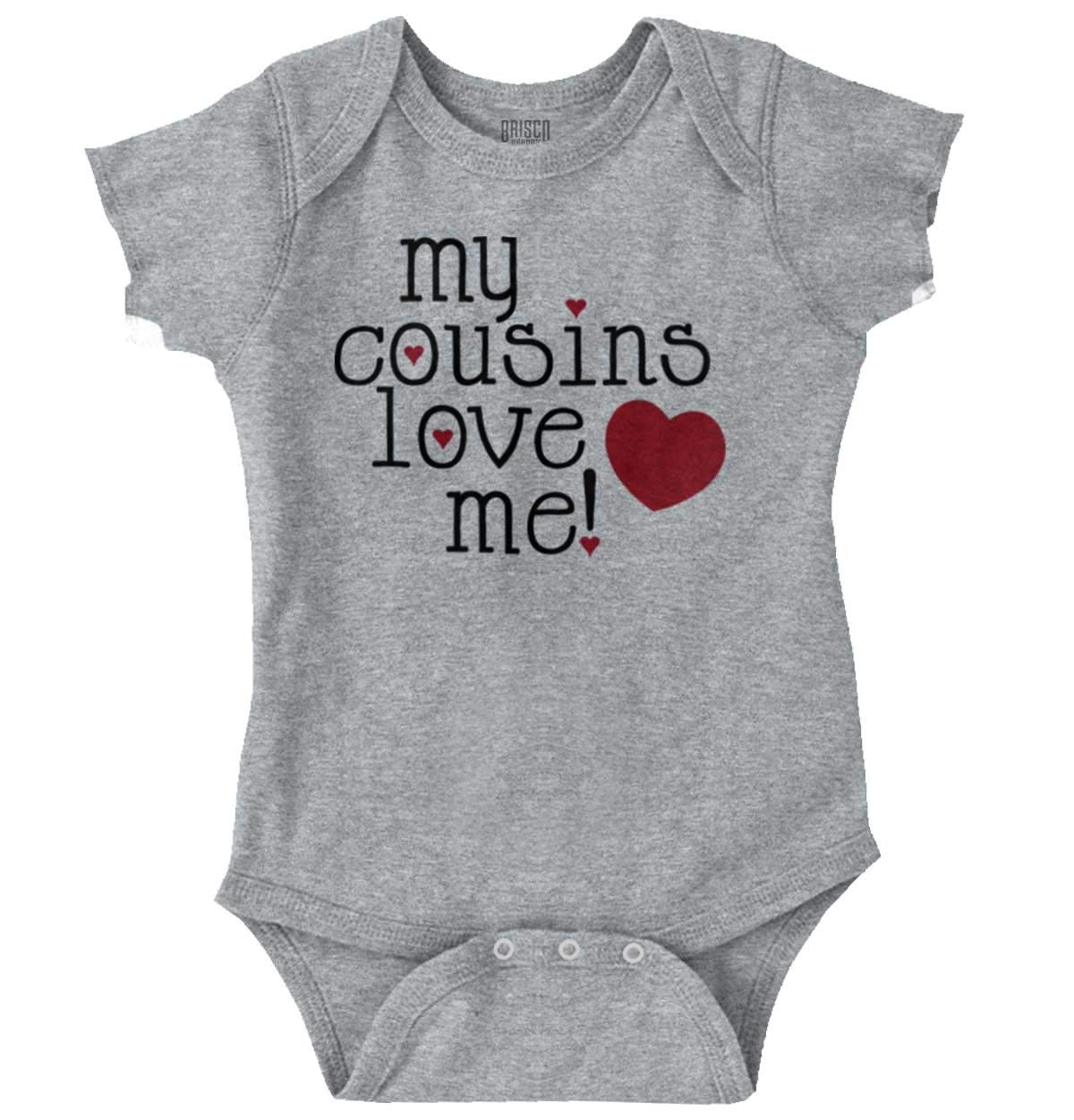 Brisco BrandsMy Cousins Love Me Adorable Lil Cos Baby Romper Boys or Girls