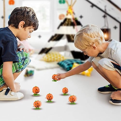 Miniatura 5 de ArtCreativity Juego de 12 juguetes de calabaza de Halloween, para niños y adultos, golosinas de Halloween sin dulces y rellenos de bolsas de