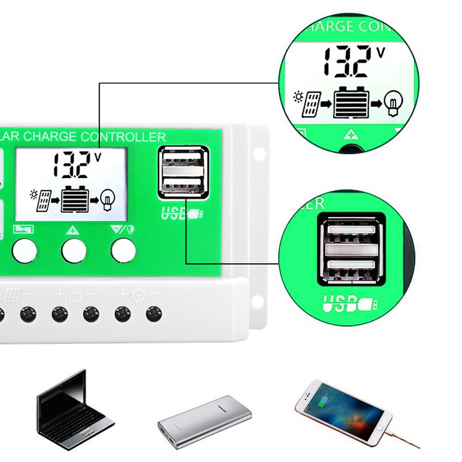 Zestaw monokrystalicznych paneli słonecznych o mocy 100 W z lekkim falownikiem do kamperów, na kemping i łódź – przenośny system zasilania słonecznego(Black,50W)
