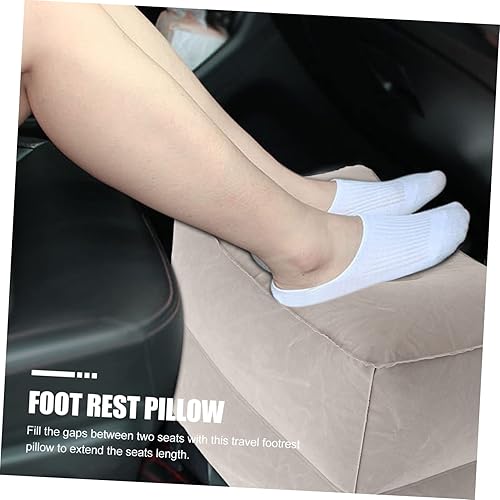 Miniatura 14 de CHILDWEET Juego de almohadas inflables para reposapiés para niños, altura ajustable, almohada de descanso de pies con asas dobles para viajes