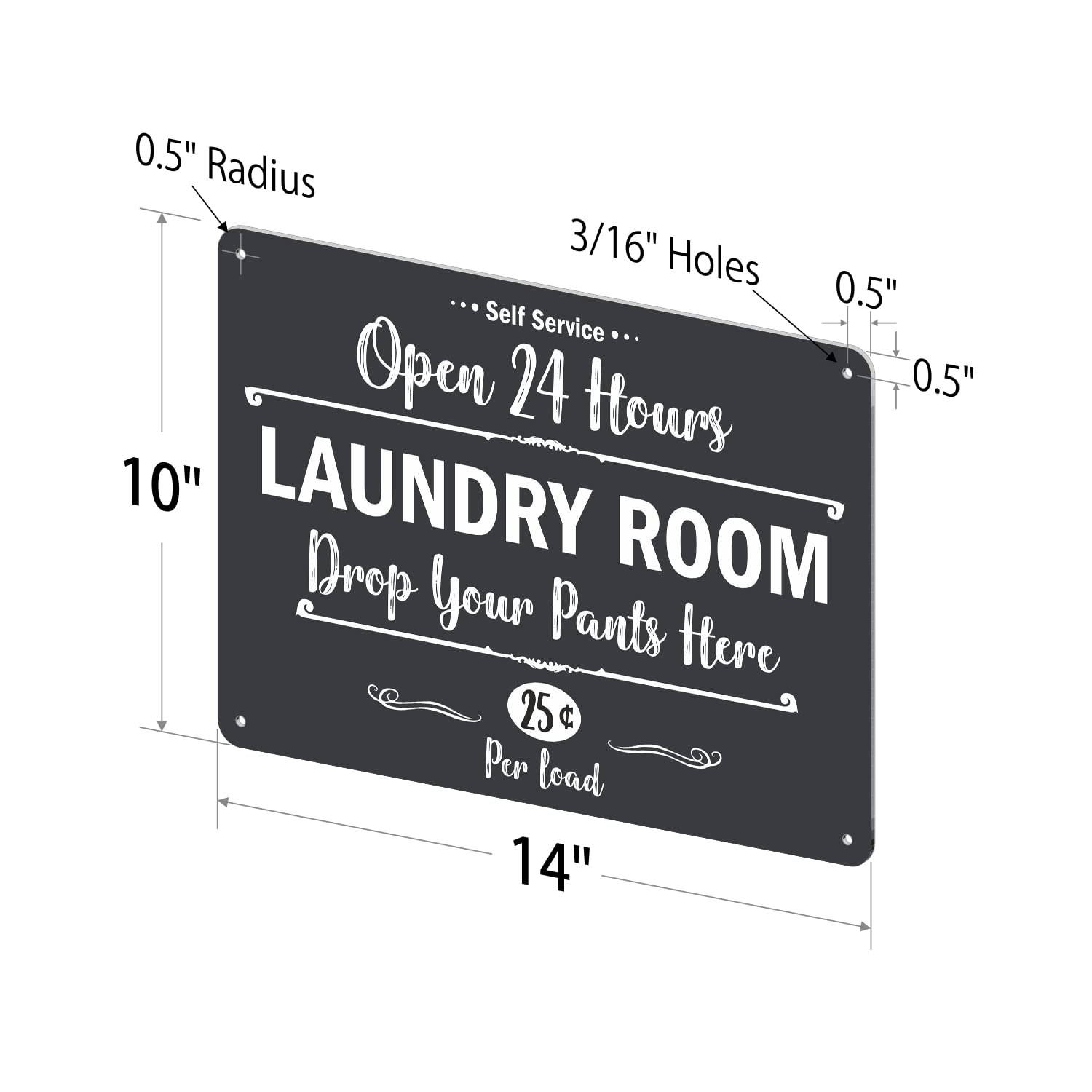 Amazon.com: SmartSign Laundry Room Drop Your Pants Here Sign