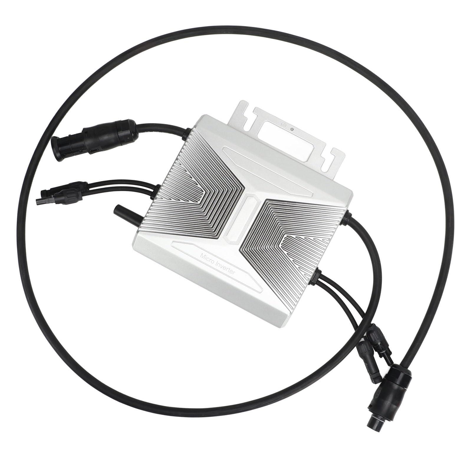 Cocoarm Mikro-Wechselrichter, Solar-Wechselrichter aus Aluminiumlegierung, 600 W, 230 V, WiFi, IP67, Wasserdichter MPPT-Gitterbinder Für PV-Stromerzeugungssystem, Hausdach, Verwendung bei 14 Bis 149