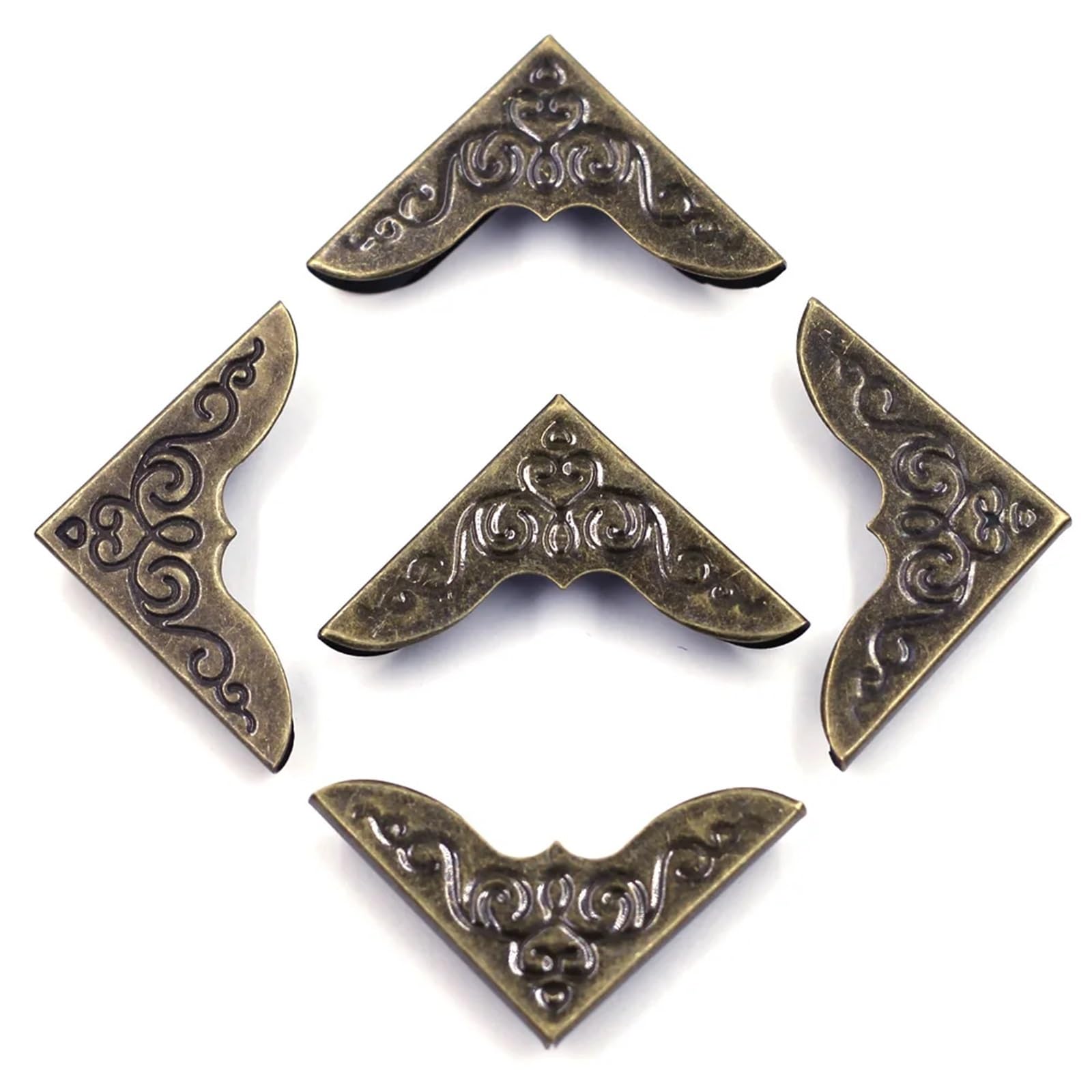 Angoli per foto, 60 pezzi, protezioni per angoli, album di ritagli, hardware, intagliati, libri, menù, album, cartelle, bronzo, artigianato, fai da te, risultati 43 x 31 mm