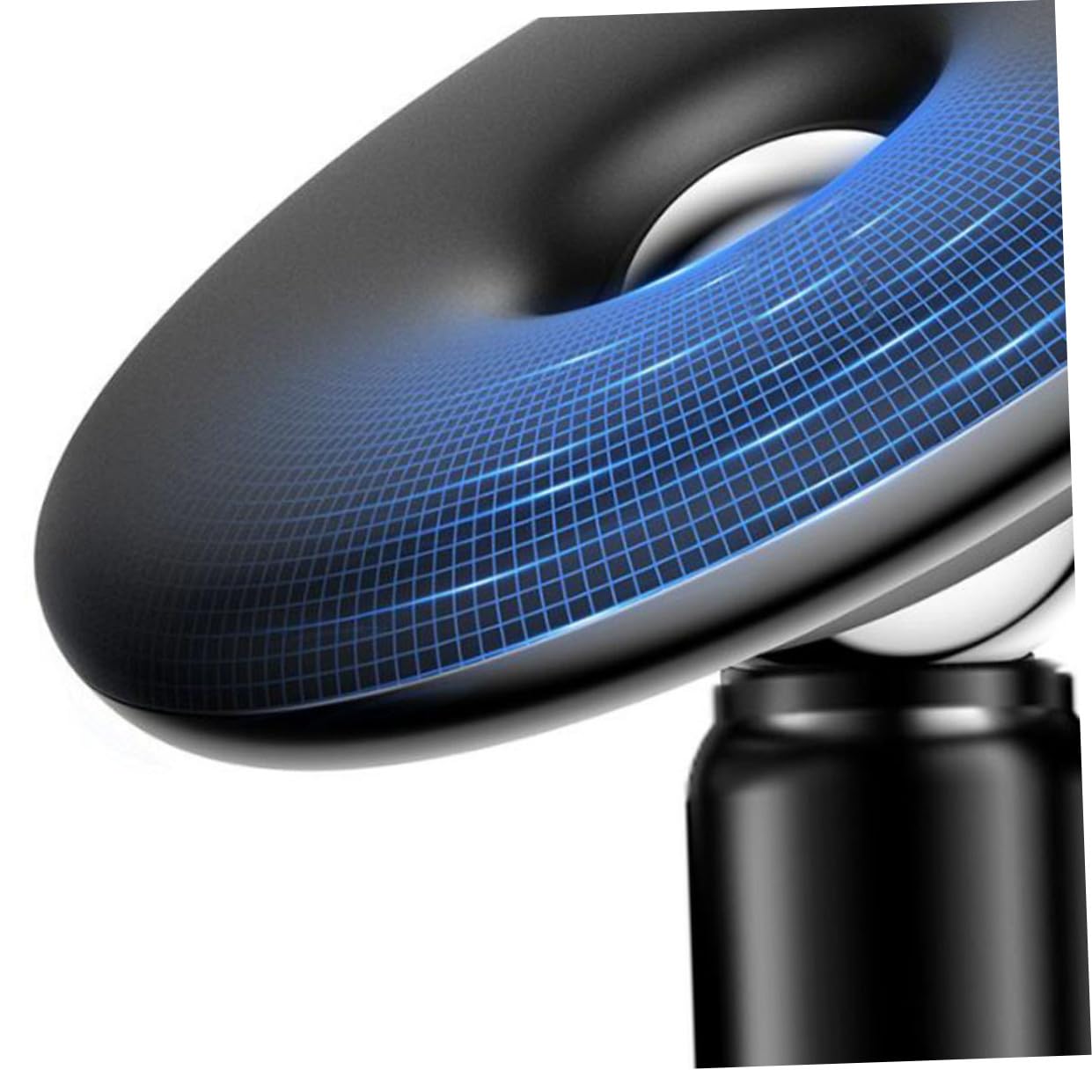 Mikikit 3pezzi Supporto Per Telefono Magnetico Rotante Lega Di Alluminio Per Auto Compatibile Con Smartphone e Tablet Design Colore Nero