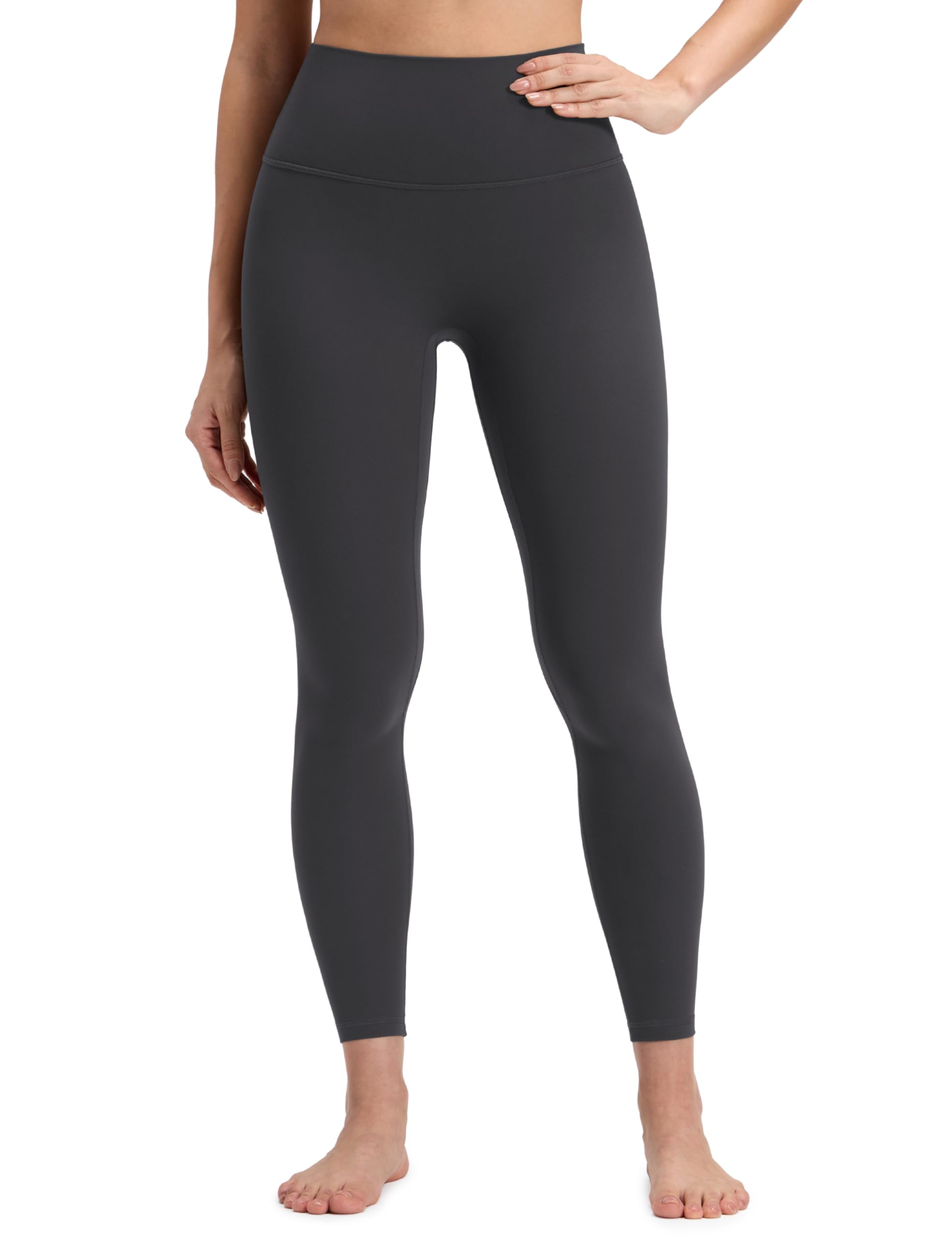 Butterluxe No Front Seam Yoga Leggings 25" - High Waisted Womens Lounge Pants Pilates Workout Athletic Buttery Soft