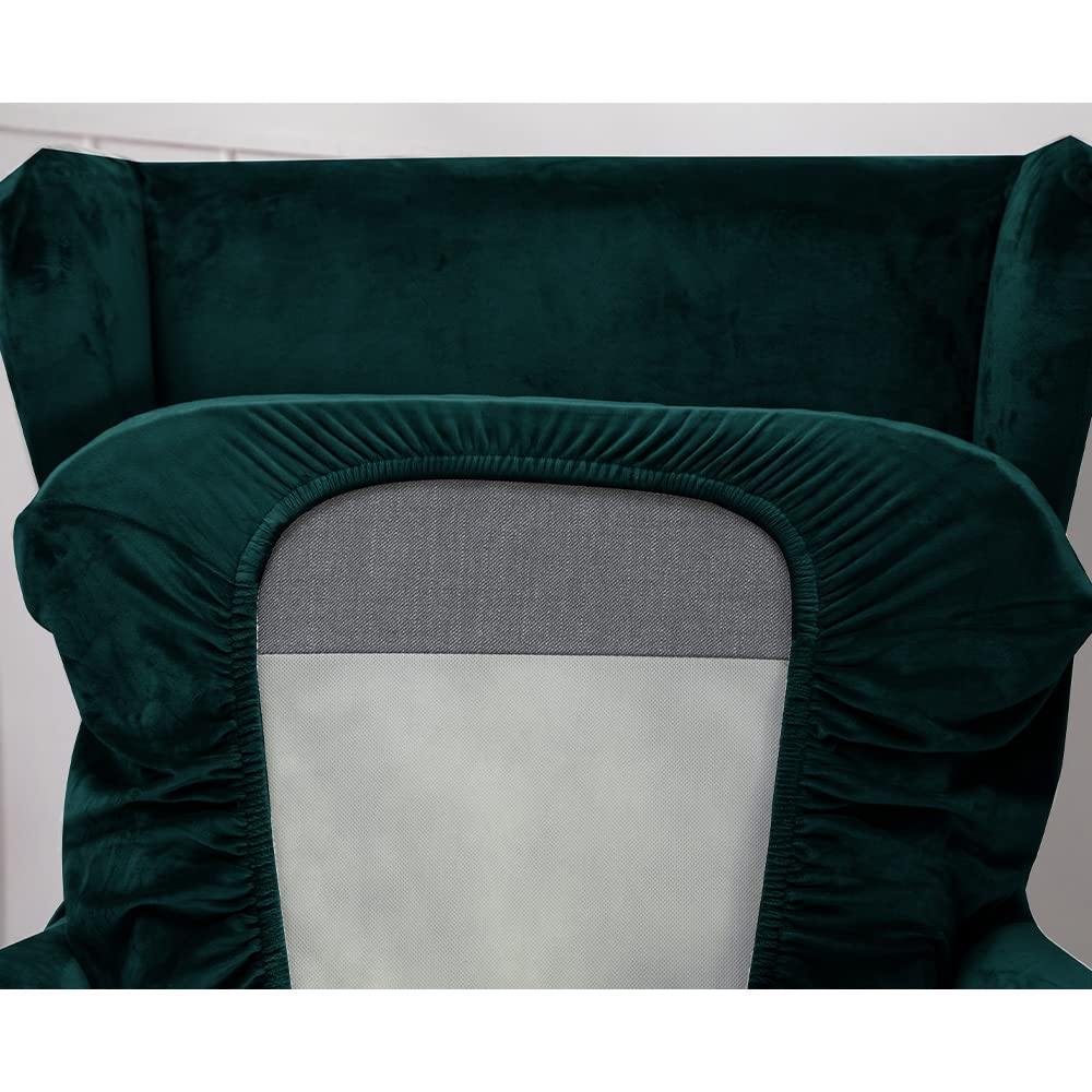 Copripoltrona 1 posto con orecchie elasticizzato 2 pezzi copripoltrona velluto coprisedie in velluto a vela Fodere per poltrone a orecchioni