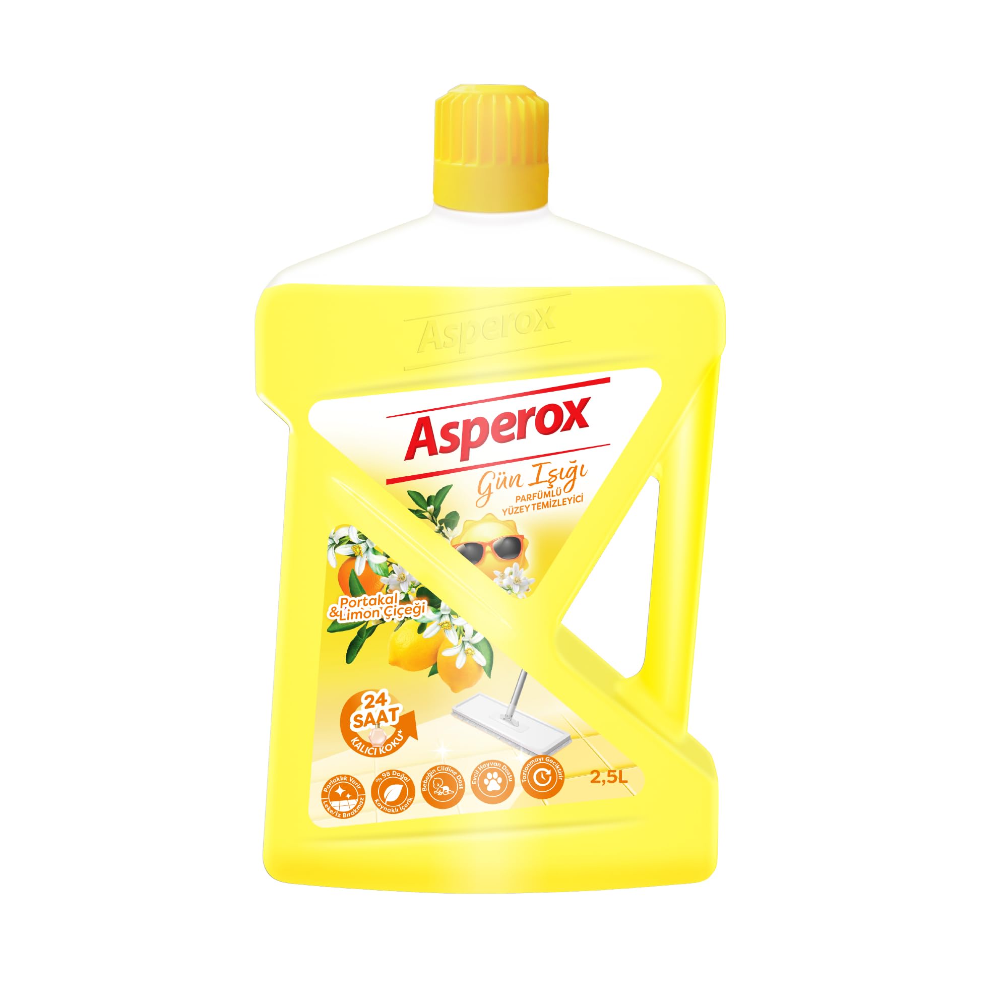 Asperox Gün Işığı Parfümlü Yüzey Temizleyici 2.5 L (6 paketi)