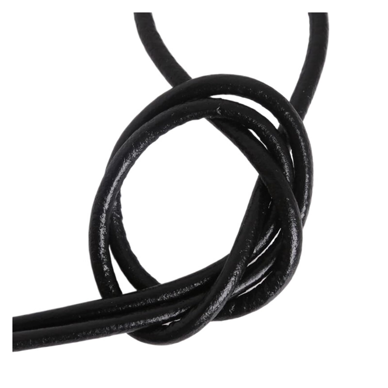 Lacci Cuoio Corde Nere a Filo Singolo Corda con Tondo da 1,5/3/4/5/6 mm for la Realizzazione di collane e bracciali(1.5mm 5meters)