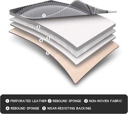 Miniatura 4 de NS YOLO Fundas de asiento de automóvil de cobertura completa, ajuste universal para automóviles, SUV, camionetas y camionetas con cuero sintético