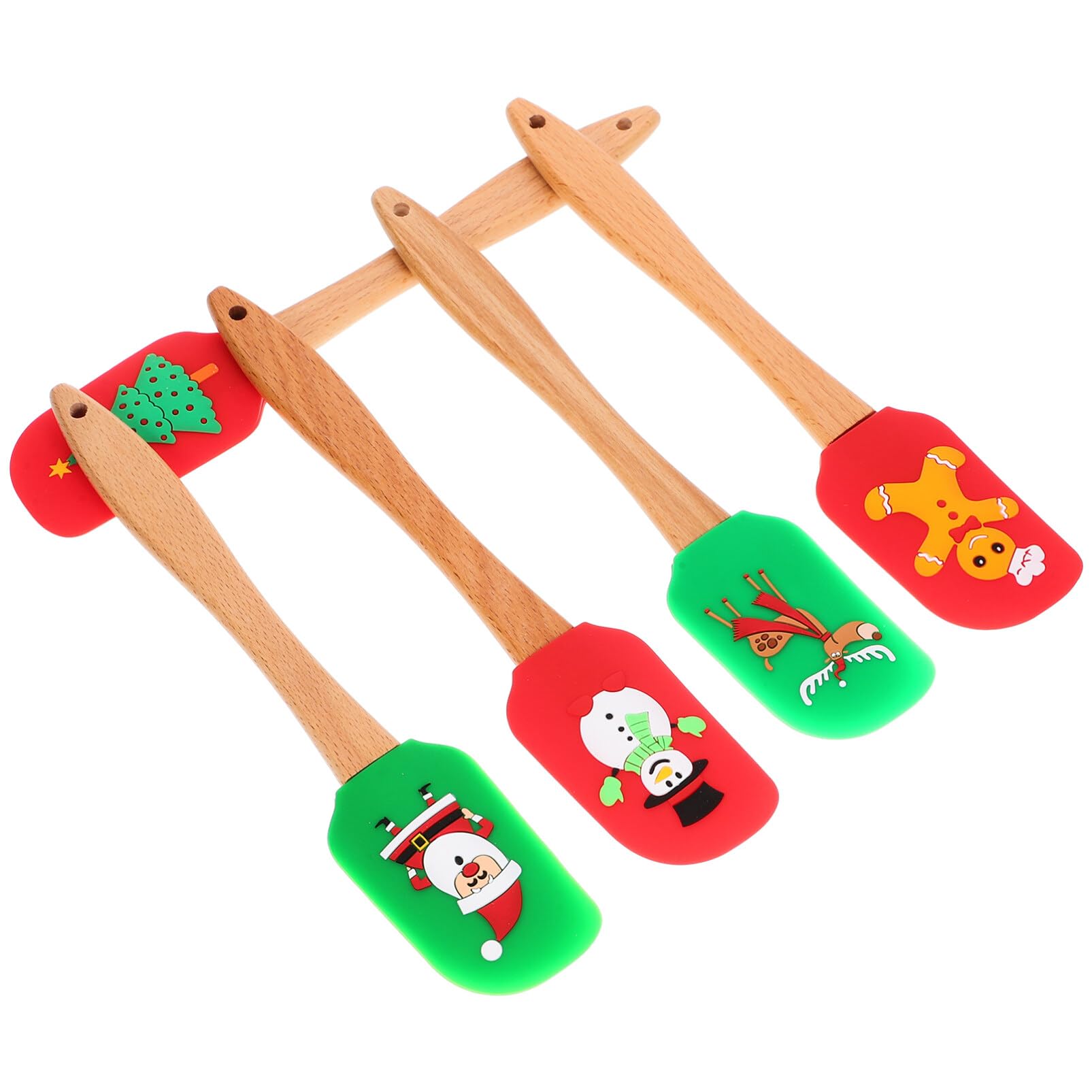 Zerodeko 5pièces Lot de Spatules de Pâtisserie Réutilisables Spatules à Beurre Crème Ustensiles de Cuisine Pratiques pour Pâtisserie Styles Assortis