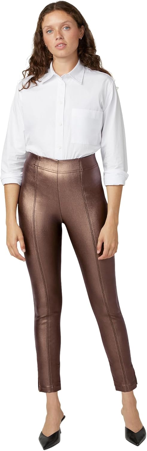 HUE Womens Coated Hi-Rise Cigarette Pant - Image 6