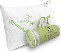 Vista 8 de Almohadas de Rayón Derivado de Bambú Tamaño Estándar - [Ajustable] Espuma Viscoelástica Triturada para Dormir - Funda de Almohada Refrescante
