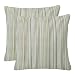 Pack of 2 Simpledecor Throw Pillow Covers Couch Pillow Shells,20X20 Inches,Jacquard Colorful Stripes,Multicolor Teal