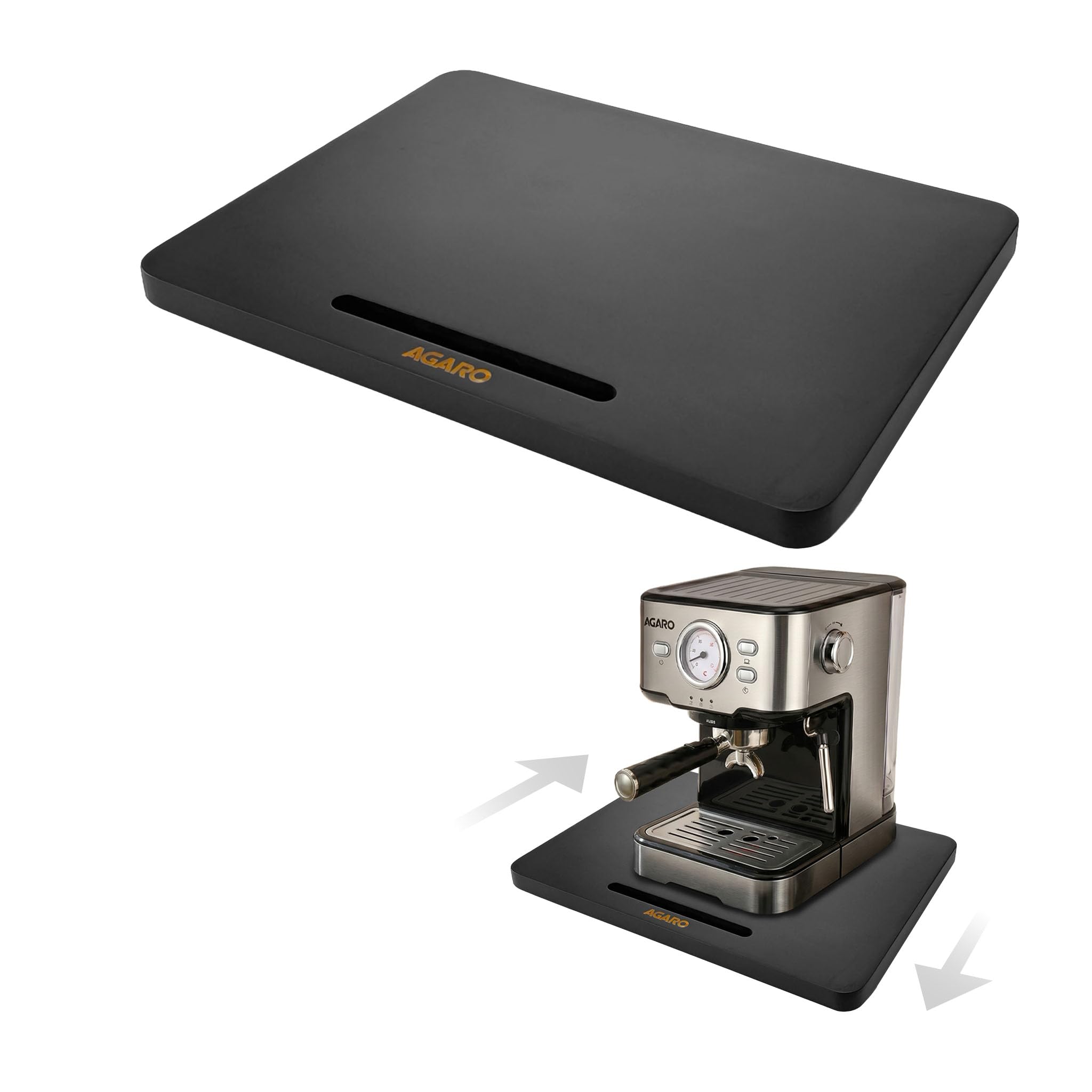 AGARO Elite Sliding Tray S1, for Kitchen Appliances, Smooth Countertop Slider Tray with Rubber Wheels for Coffee Machine, Mixer Grinder, Air Fryer, Micro Oven & More, Anti-Slip & Durable Build, Black — Amazon image 11