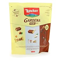 Loacker, Gardena Fingers Mix, 5 Strati di Cialde di Wafer Farcite con 3 varianti di Crema alla Nocciola, Cocco e Cioccolato, Travel Pack, 1 Confezione da 26 Snack Monoporzione