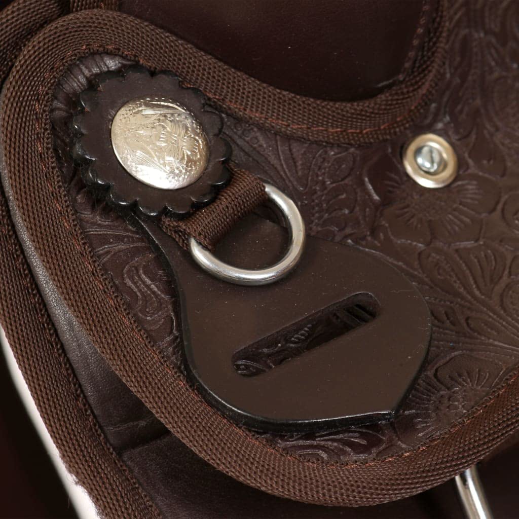 Generico Sella Western Testiera e Pettorale in Vera Pelle 13" Marrone,Articoli Sportivi,Ricreazione all'aperto,Equitazione,Finimenti per Cavalli,Selle,Marrone,6.42 kg,91351