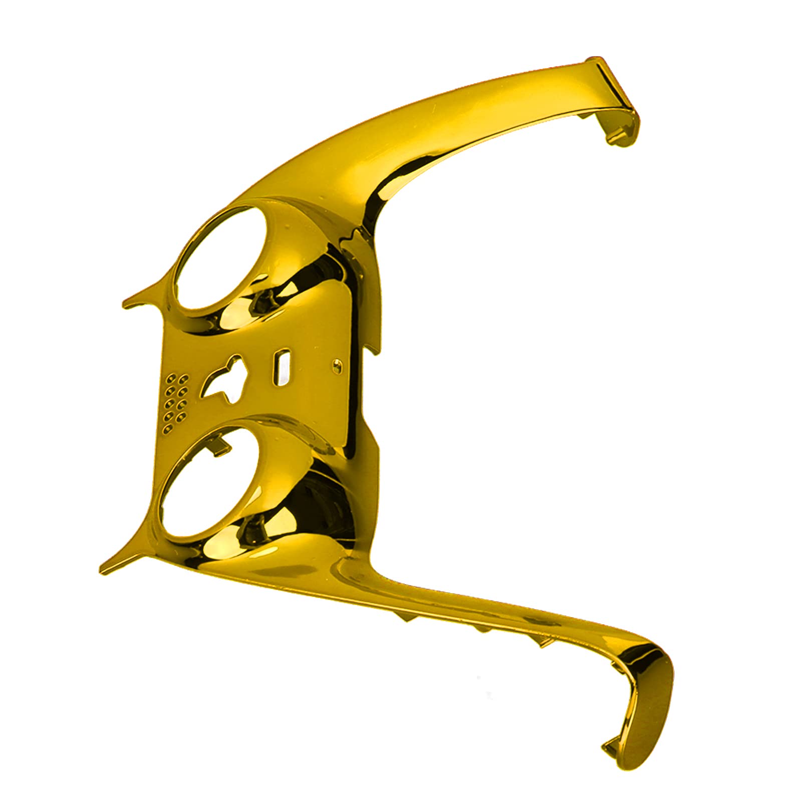 Xinwe Controller Faceplate, DIY Replacement Clip Shell Personalized Perfect Fit Easy Installation with Joystick Covers for PS5 (Gold)