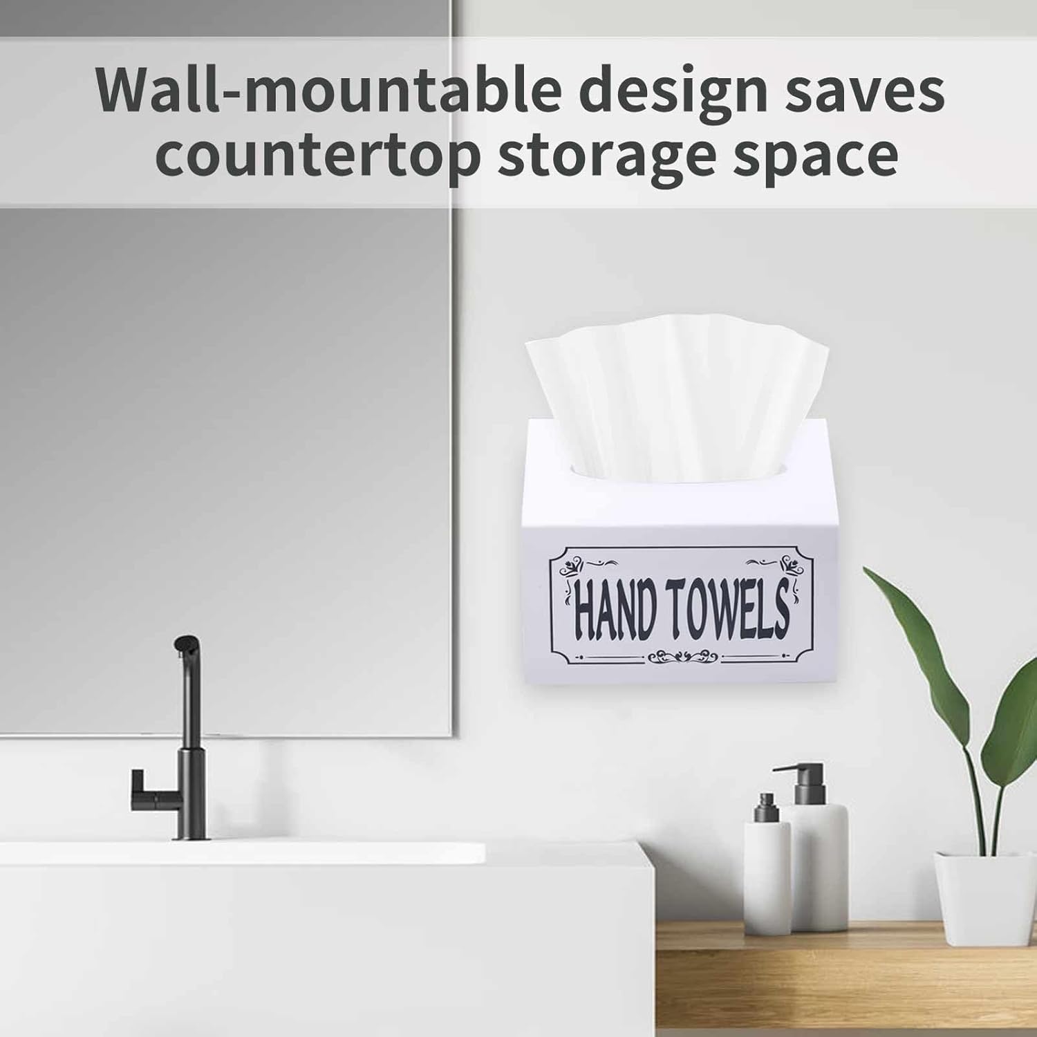 Acrylic Hand Towel Box Cover Compatible with Kleenex Disposable Hand Towels,Wall-Mounted Paper Towel Dispenser for Bathroom, Tabletop, Office, Car