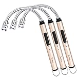 SUPRUS Electric Candle Lighter USB Type C Rechargeable Lighter Steel Shell & Hanging Hook with 360 Flexible Neck(Gold, 3)