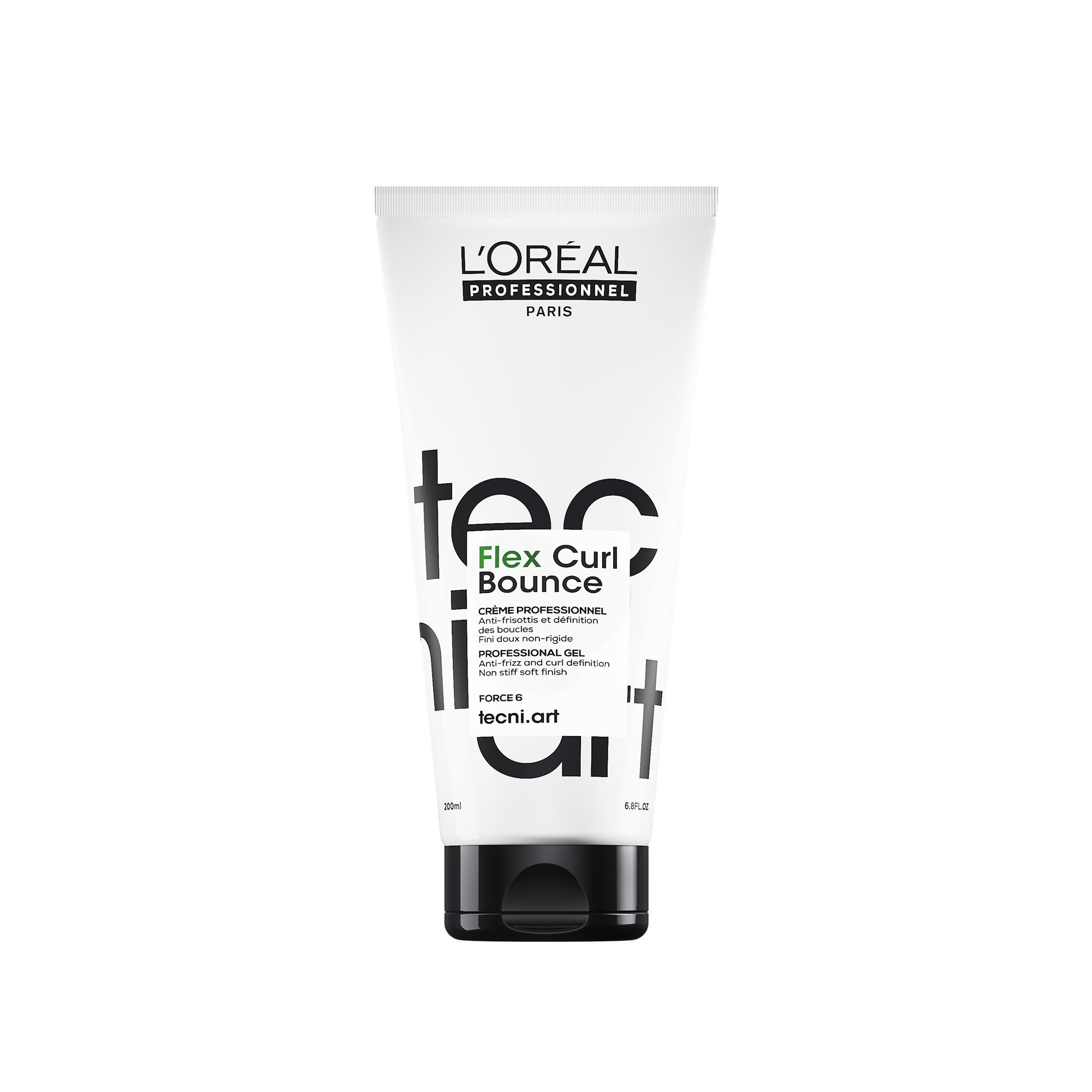 L'Oréal Professionnel Stylingcreme für definierte Locken, Mit Fiber-Reshapern für eine flexible Formgebung ohne zu verkleben, Tecni.Art Flex Curl Bounce, 200ml
