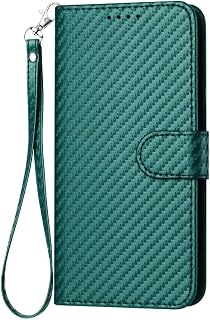 Funda para Samsung Galaxy A13, piel de primera calidad en relieve, función atril y ranuras para tarjetas, compatible con Samsung Galaxy A13, color verde oscuro