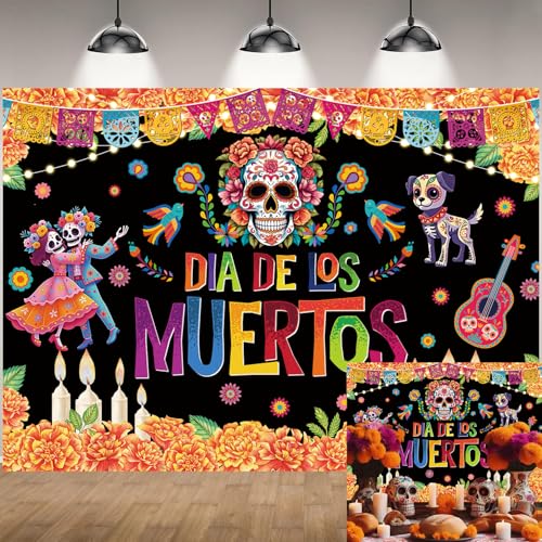 Day of The Dead Backdrop Dia De Los Muertos Backdrop