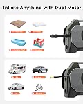 ETENWOLF Vortex S7 Gonfleur de pneus pour véhicule lourd, portable Air Compresseur pour pneus de voiture avec 160PSI & 38400 mAh Batterie sans fil Air Pompe avec 100% Cycle des droits & Cylindre double (vert vif)