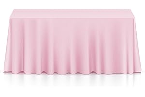 Lann's Linens Premium Tablecloth - 90" x 132" - Light Pink