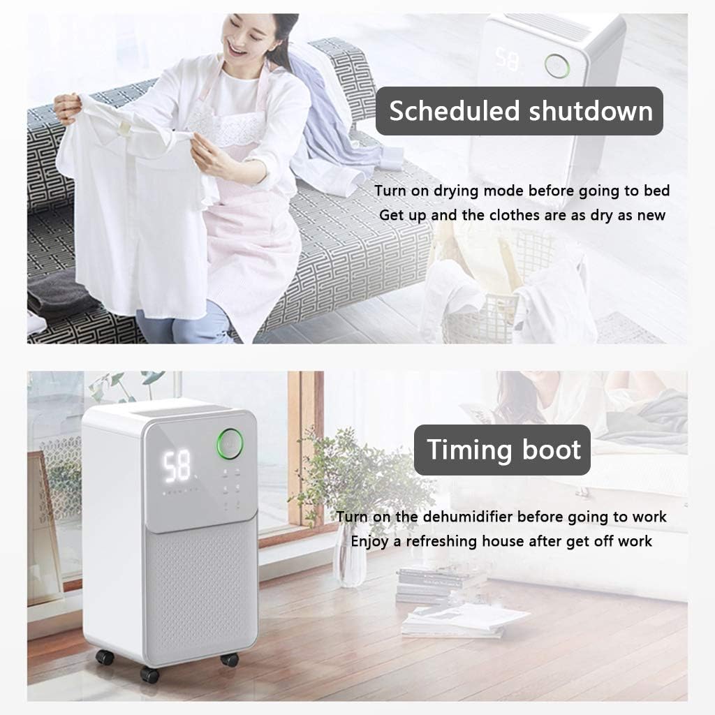 Dehumidifiers Silent Household Bedroom dehumidification Dormitory Small Basement Moisture Absorber dehumidification dryer 24L/40L Two Water Tank Capacity (B Section 40L)