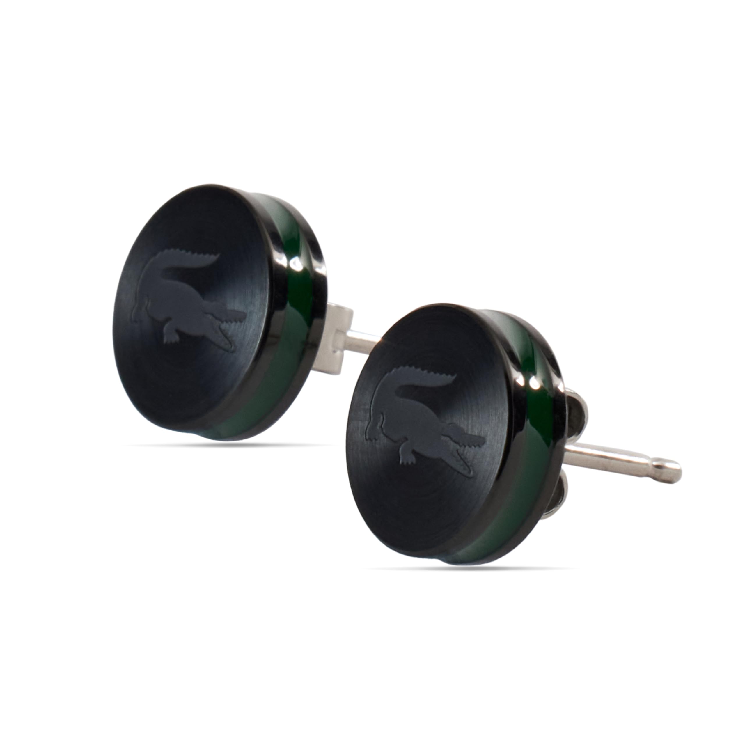 Lacoste Clous d'oreilles pour Homme Collection LACOSTE BASELINE disponible en version noire ou argentée
