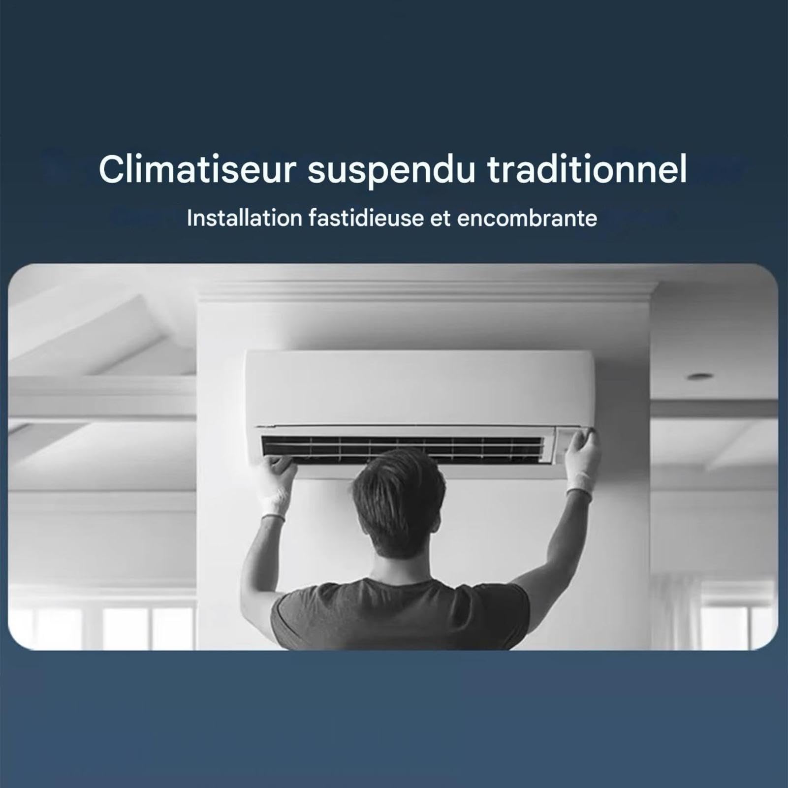 Wentylator klimatyzacyjny Klimator trzybiegowy z ładowarką bezprzewodową | Przenośny wentylator klimatyzacyjny W Pokoju, Na Zewnątrz, Przy Biurku, W Podróży, Na Kemping