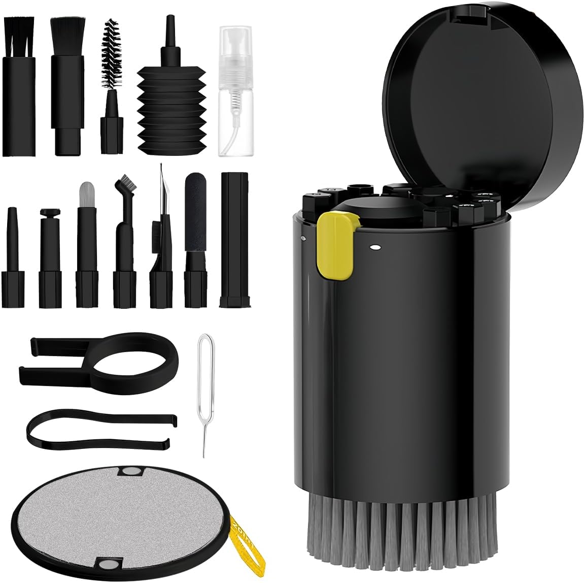 Laptop Phone Screen Cleaning Kit Keyboard Cleaner, 20-in-1 Computer Screen Cleaning Brush Tool, Multi-Function PC Electronic Cleaner Kit for iPad iPhone Pro, Earbuds, Camera Monitor (Black) Laptop Phone Screen Cleaning Kit Keyboard Cleaner, 20-in-1 Computer Screen Cleaning Brush Tool, Multi-Function PC Electronic Cleaner Kit for iPad iPhone Pro, Earbuds, Camera Monitor (Black)