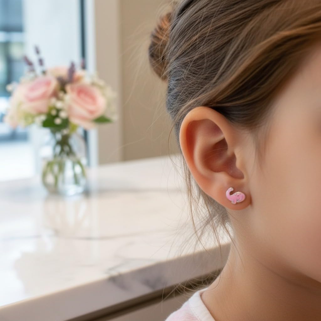 ICYROSE 925 Sterling Silver Set of 3 Pairs Assorted Dinosaur and Friends Stud Earrings (Nickel Free) Choice (Set-Pink Purple Blue) - Image 3