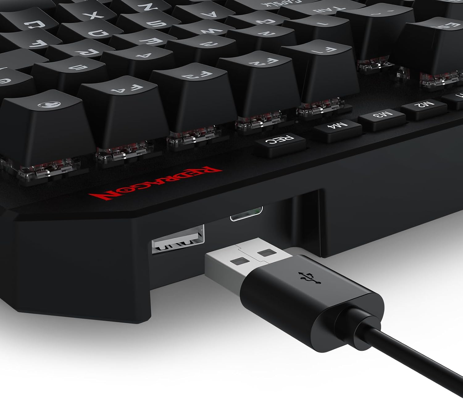 Redragon K758 Wired One-Handed RGB Mechanical Gaming Keyboard, 39 Keys Type-C Professional Gaming Keypad w/Upgraded Hot-Swappable Socket, 4 Onboard Macro Keys & Dedicated Wrist Rest