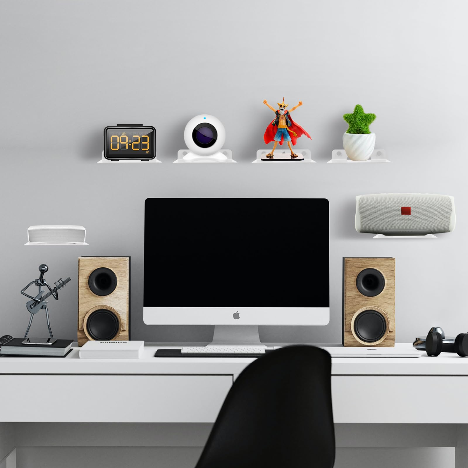 Amazon.co.jp: 小型ウォールシェルフ スピーカースタンド、TXEsign小型