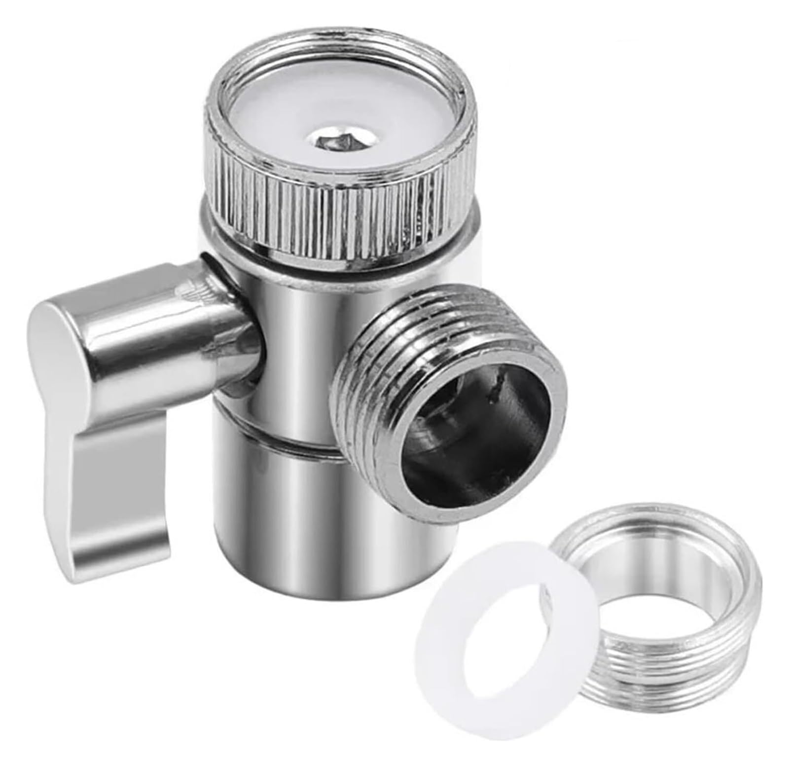 Lqrctry Type B Alloy Plastic 3 Way Shower Diverter Valve