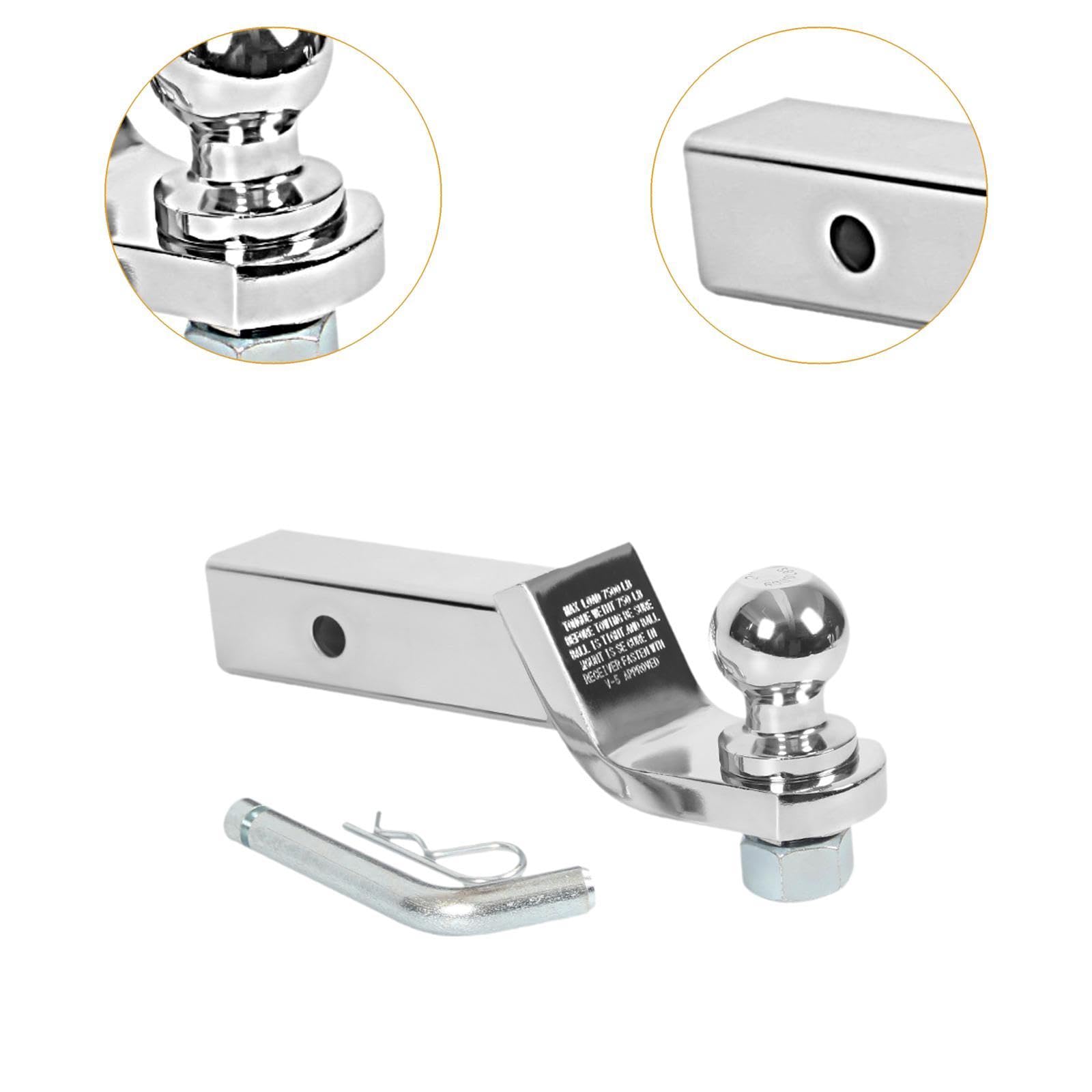 Supporto per Sfera di Aggancio Del Rimorchio, Accessorio per Ricevitore di Gancio di Traino a Lingua, Versatile E Facile Da Installare, Realizzato in, Argento