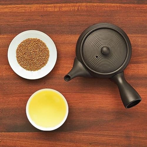 Miniatura 5 de Senbird Sobacha prémium - Té de trigo sarraceno japonés de Soba - De Hokkaido - Hoja suelta en lata de té hermética (3.5 oz/100 g)