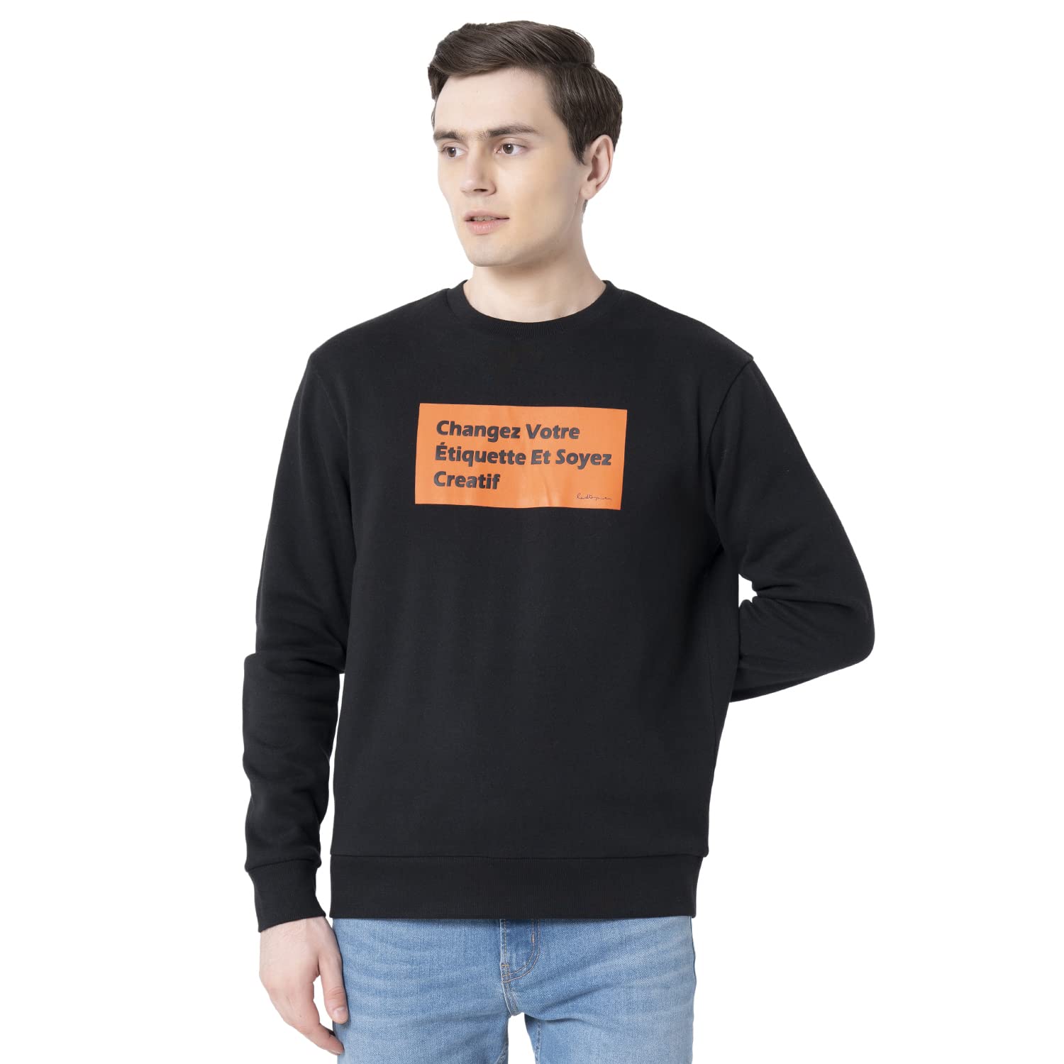 red tape Men's Black Graphic Print Sweatshirt - RWS0231M-XL-picture-25