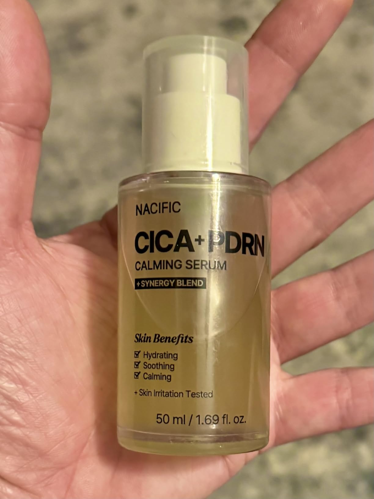 NACIFIC Cica PDRN Centella Serum (Centella Ampoule) 1.69 fl oz / 50ml, Korean Serum for Sensitive Skin, Calming & Hydrating Barrier Repair, Redness Relief, Korean Skincare