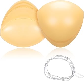 Maiteenly Double Sided Sticky Bra Inserts Self Adhesive Insert Bra Pads, Push Up Sticky Womens Triangle Invisible Croppable Breast Cup Lifter for Swimsuits Bikini Dress Reusable Washable