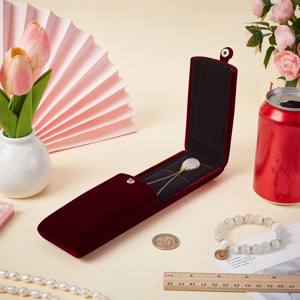 2Pcs Boîte à Bijoux En Velours Carrée 18.9X18.8X4cm Boîtes