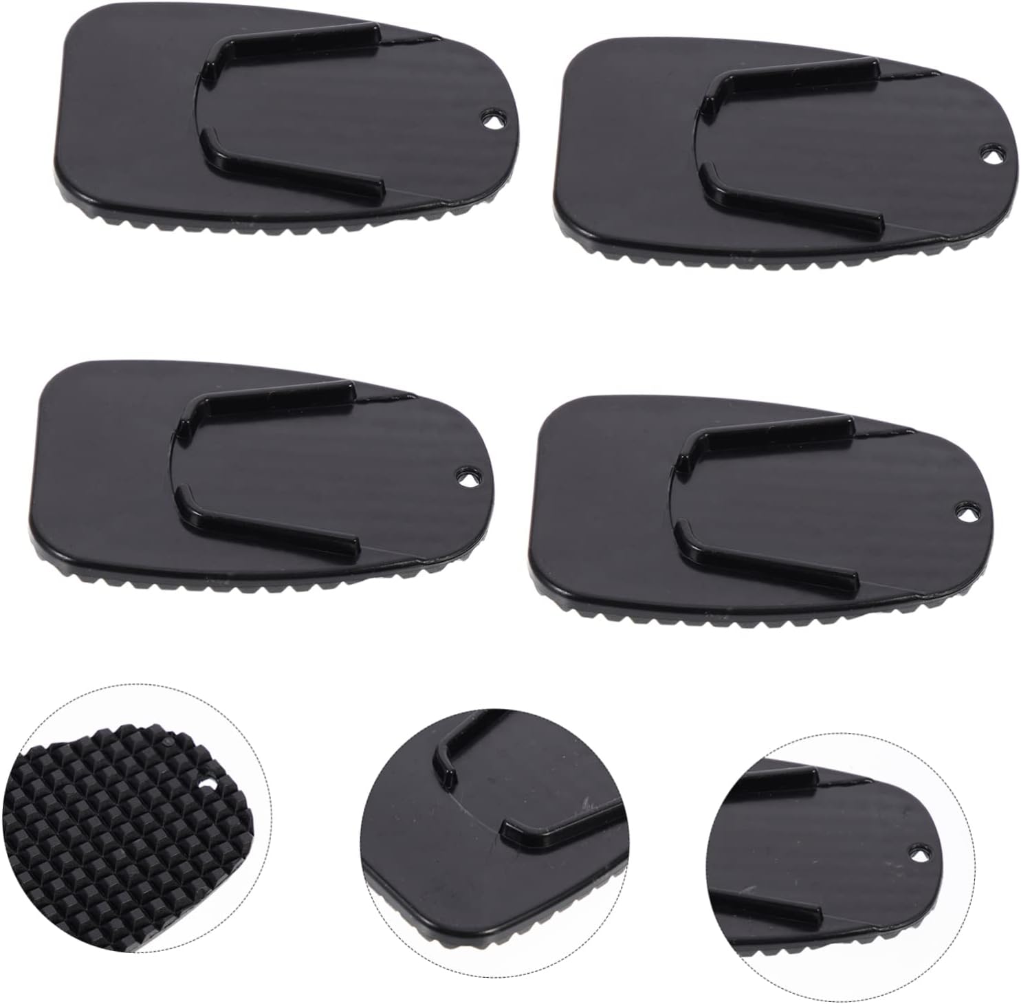 SOLUSTRE 4pcs Motorcycle Side Stand Pads Non- Cushions for Kickstand Support Black Motorcycle Kickstand Cushion for Dirt Bike Parking Prevents Tip-overs Reduces Scuffing