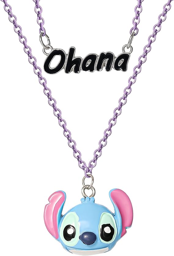 Disney Lilo & Stitch Womens Layered Necklace 18inch
